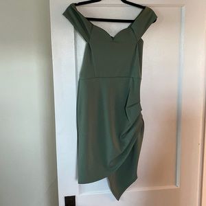 Sage green off the shoulder dress from Windsor size 8